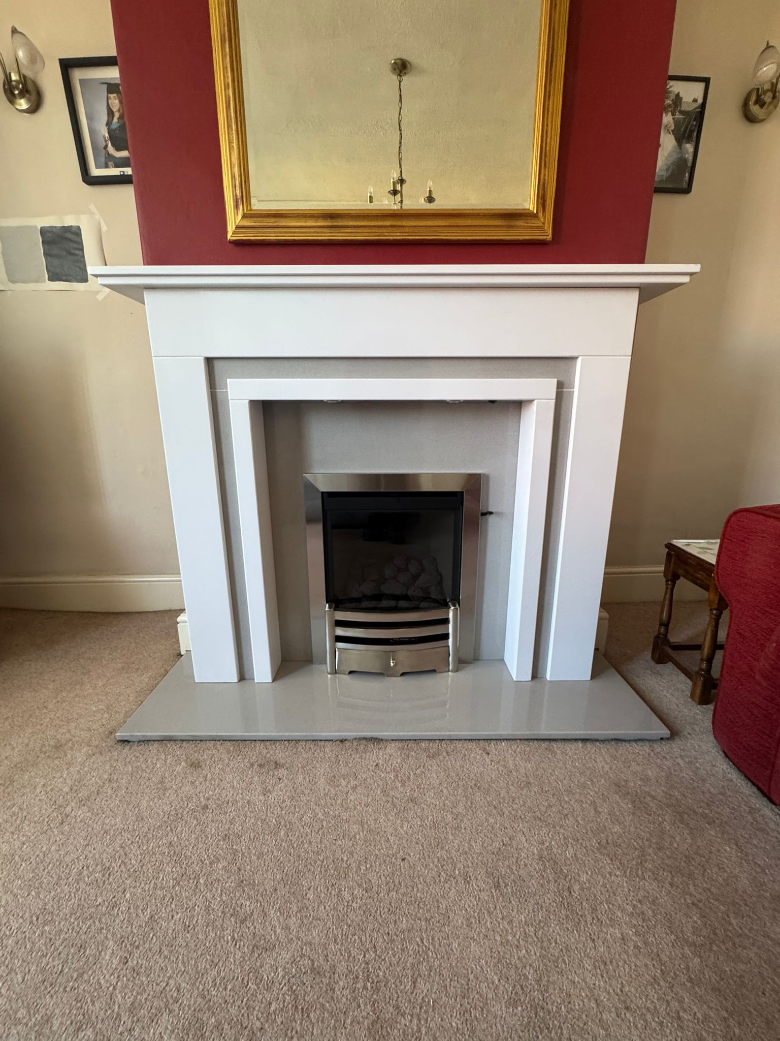 Completed gas fire service