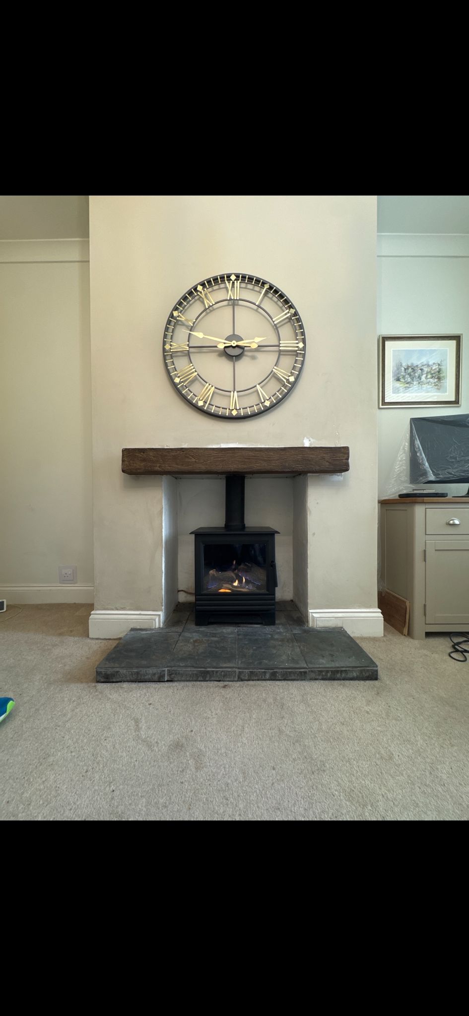 Completed gas fire service