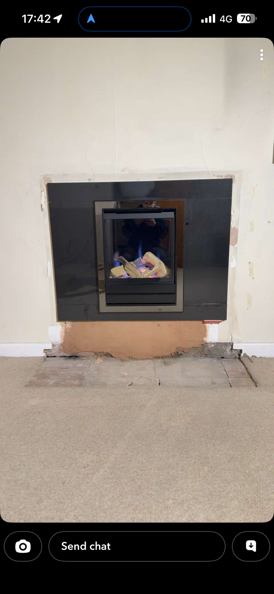 Completed gas fire service