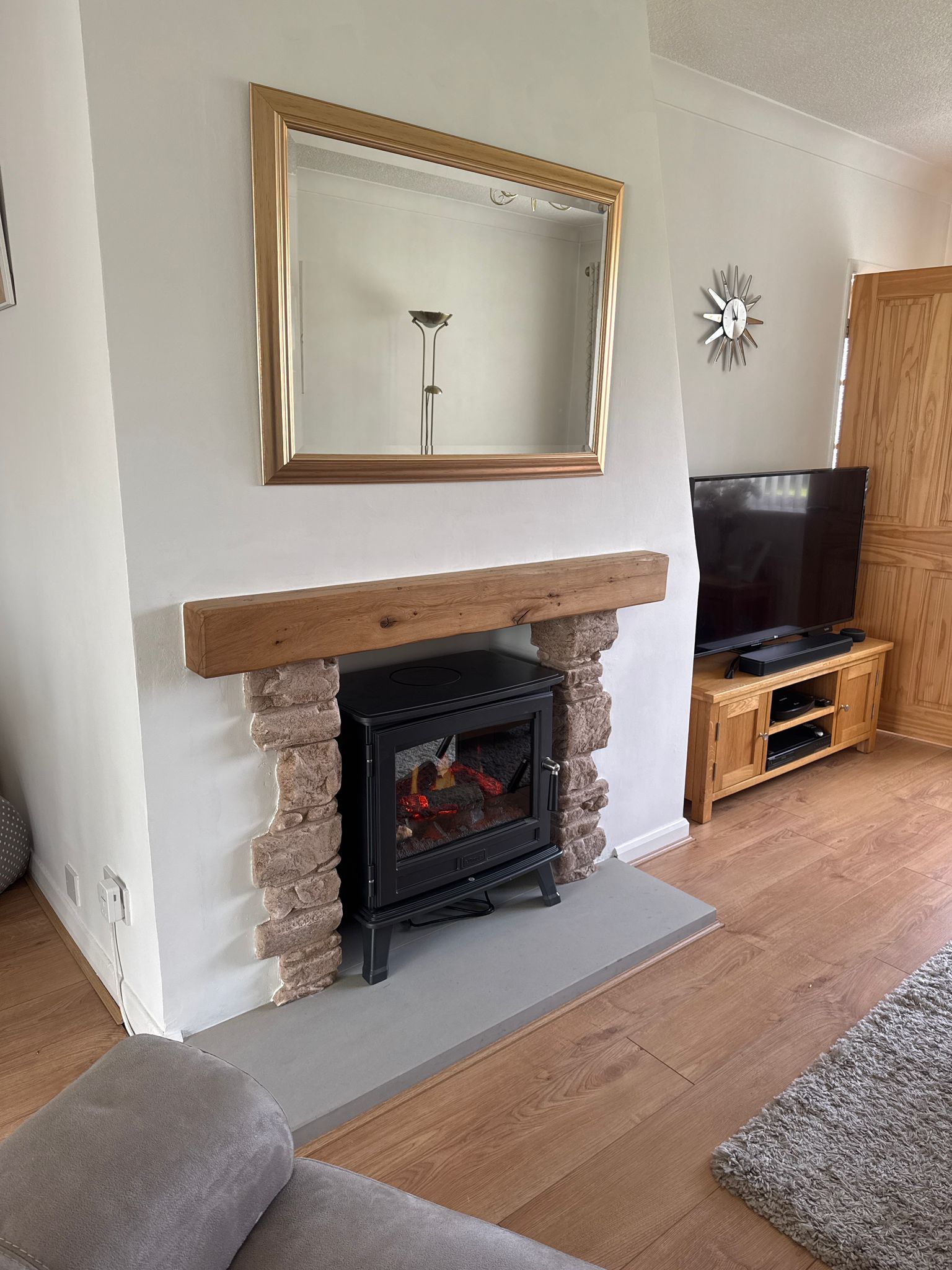 Completed gas fire service